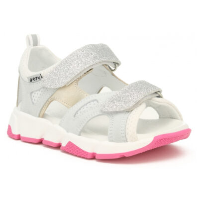 Bartek Girl's BRTK Sandals Silver and Pink